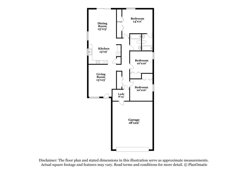1,780/Mo, 11509 W Shaw Butte Dr El Mirage, AZ 85335 Floor Plan View