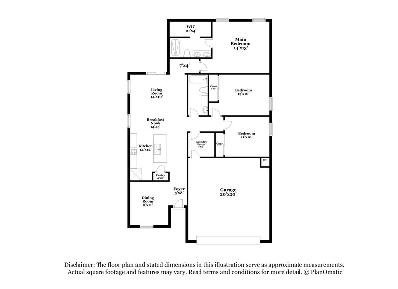 2,170/Mo, 7823 W Riverside Ave Phoenix, AZ 85043 Floor Plan View