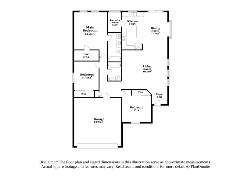 2,215/Mo, 4026 E Tether Trl Phoenix, AZ 85050 Floor Plan View