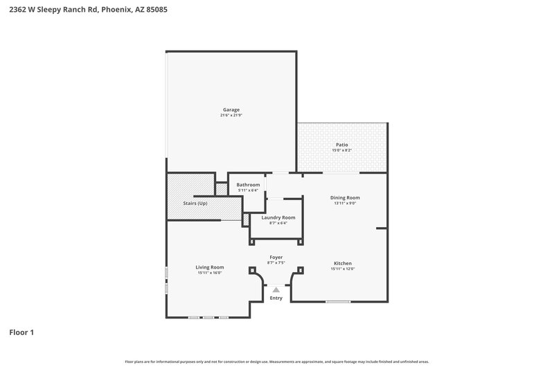2,270/Mo, 2362 W Sleepy Ranch Rd Phoenix, AZ 85085 Floor Plan View