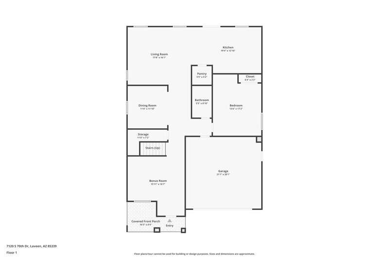 2,720/Mo, 7120 S 70th Dr Laveen, AZ 85339 Floorplan View