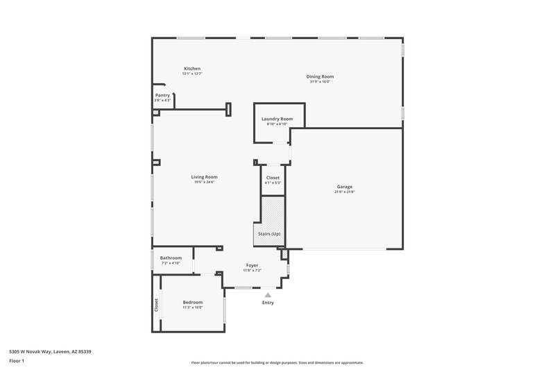 2,620/Mo, 5305 W Novak Way Laveen, AZ 85339 Floor Plan View