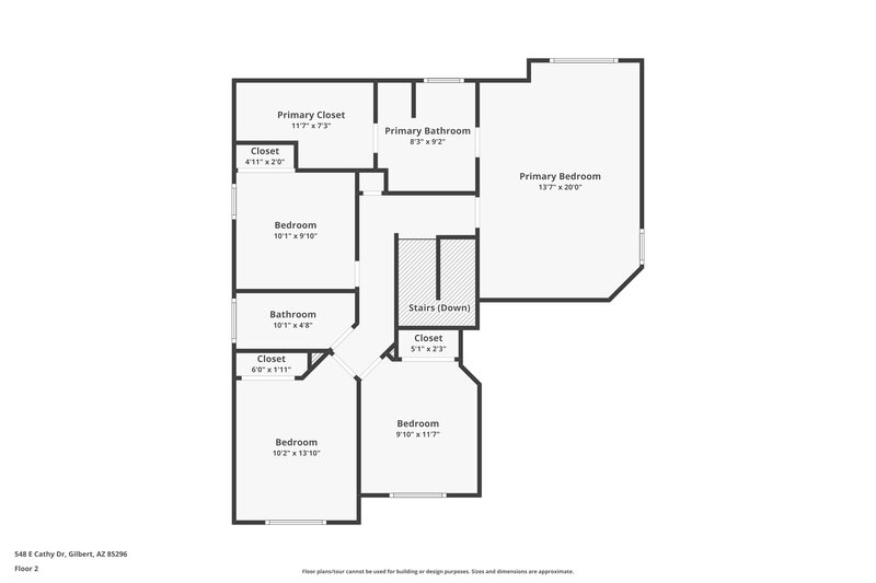 2,580/Mo, 548 E Cathy Dr Gilbert, AZ 85296 Floor Plan View 2