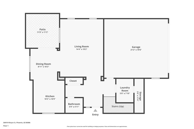 1,830/Mo, 3649 W Bryce Ct Anthem, AZ 85086 Floorplan View