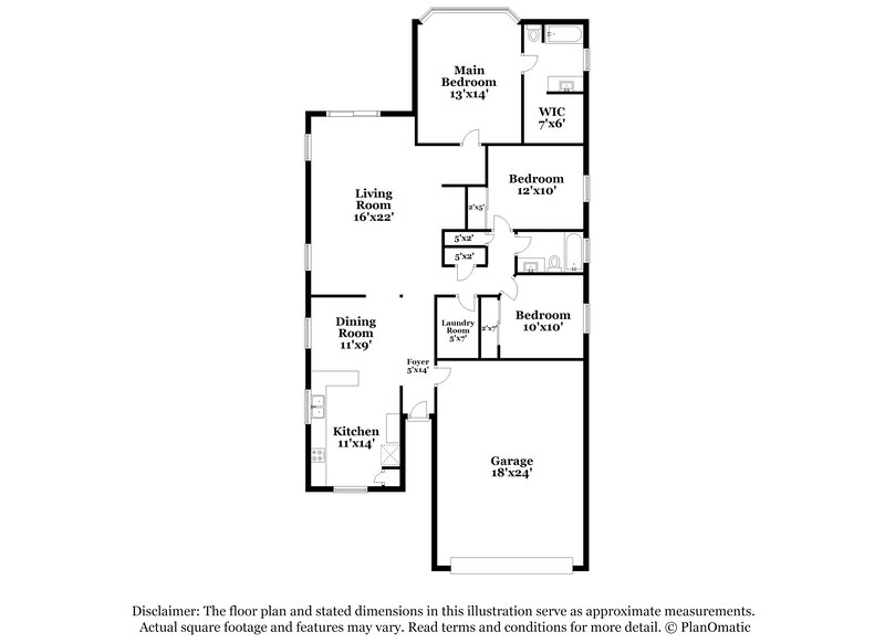 2,050/Mo, 4351 W Darrel Rd Laveen, AZ 85339 Floor Plan View