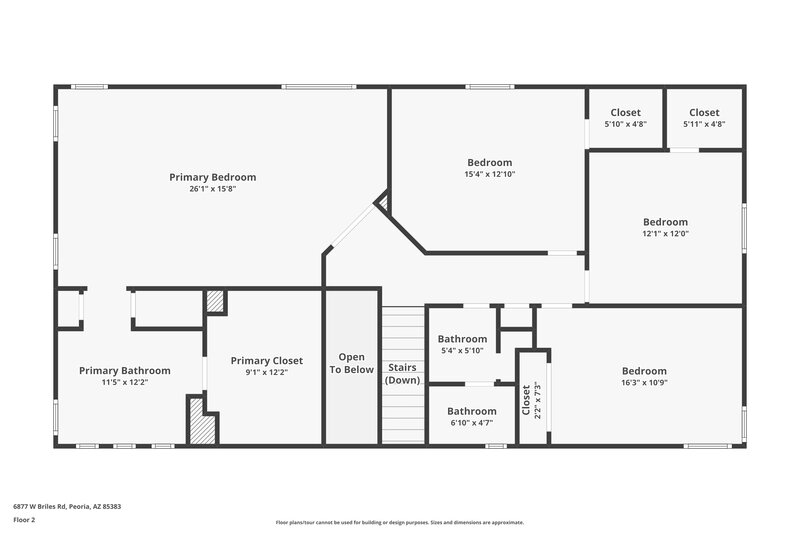 3,040/Mo, 6877 W Briles Rd Peoria, AZ 85383 Floor Plan View 2