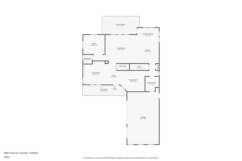 3,135/Mo, 6890 S Pearl Dr Chandler, AZ 85249 Floor Plan View