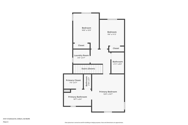 2,140/Mo, 4121 E Oakland St Gilbert, AZ 85295 Floor Plan View