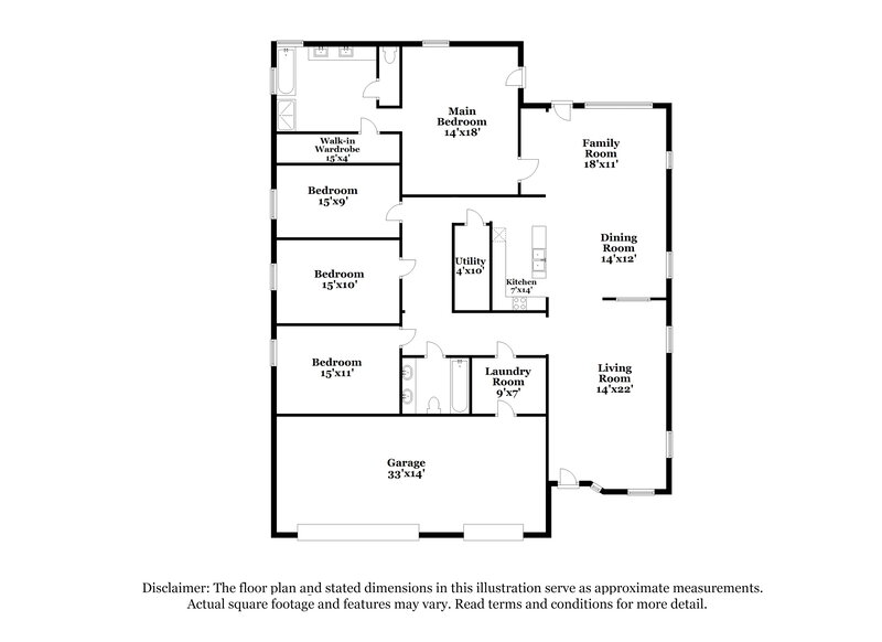 2,580/Mo, 7010 W Irma Ln Glendale, AZ 85308 Floor Plan View