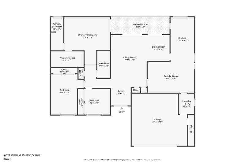 2,250/Mo, 2300 E Chicago St Chandler, AZ 85225 Floor Plan View