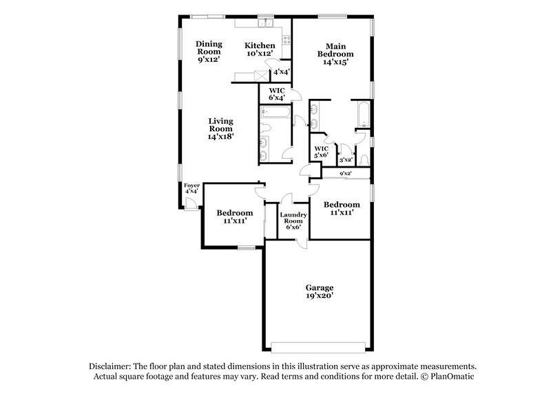 2,660/Mo, 3047 W Dancer Ln San Tan Valley, AZ 85142 Floor Plan View