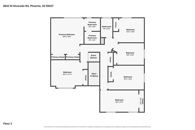 2,800/Mo, 8642 W Alvarado Rd Phoenix, AZ 85037 Floor Plan View 2
