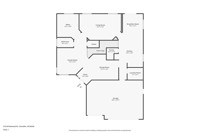 3,055/Mo, 514 W Redwood Dr Chandler, AZ 85248 Floor Plan View