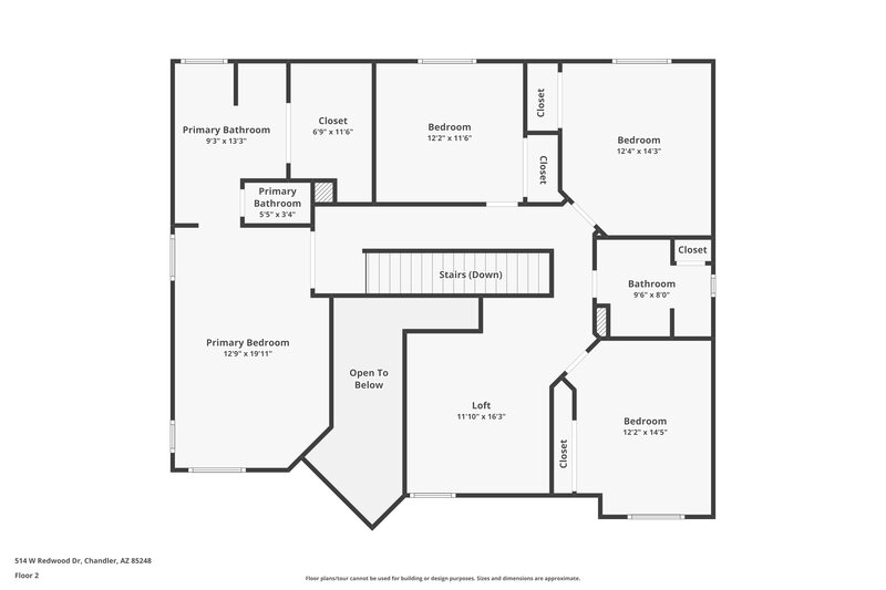 3,055/Mo, 514 W Redwood Dr Chandler, AZ 85248 Floor Plan View 2