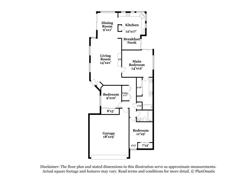 2,190/Mo, 4681 W Harrison St Chandler, AZ 85226 Floor Plan View