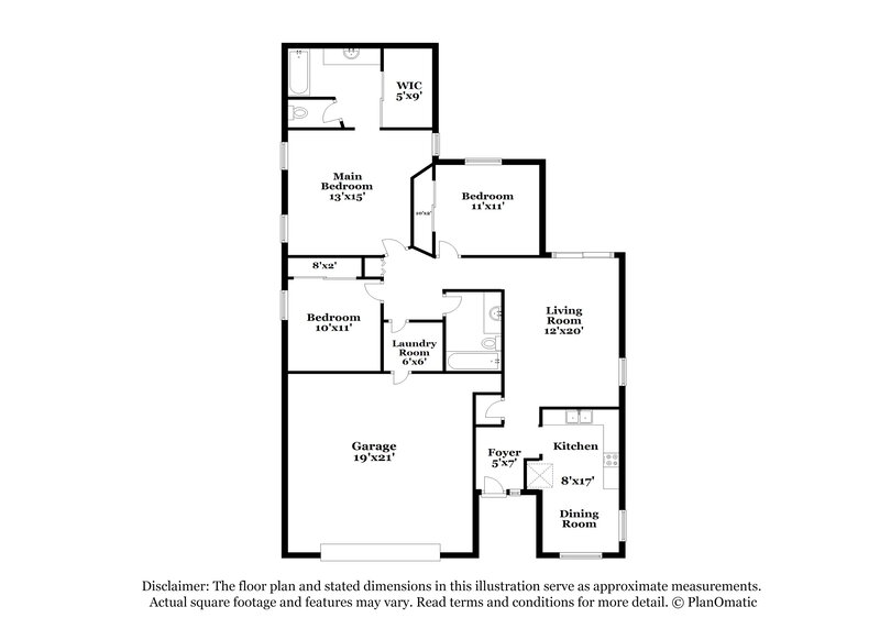 2,050/Mo, 4754 N 126th Dr Litchfield Park, AZ 85340 Floor Plan View