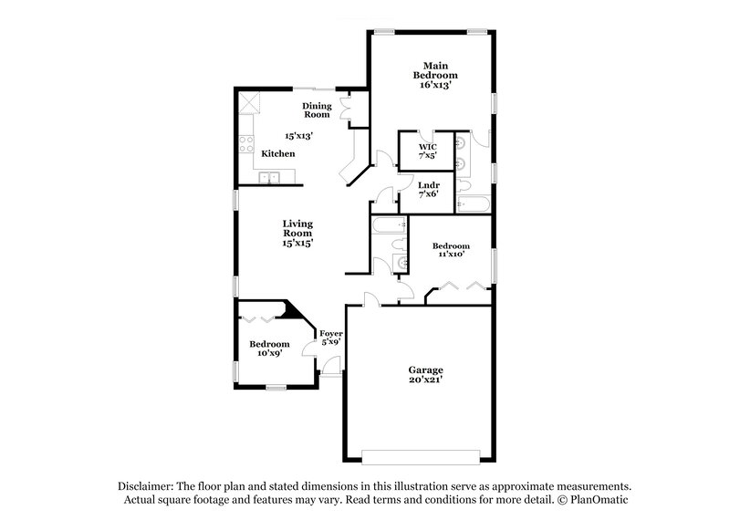 1,870/Mo, 12157 N 151st Dr Surprise, AZ 85379 Floor Plan View