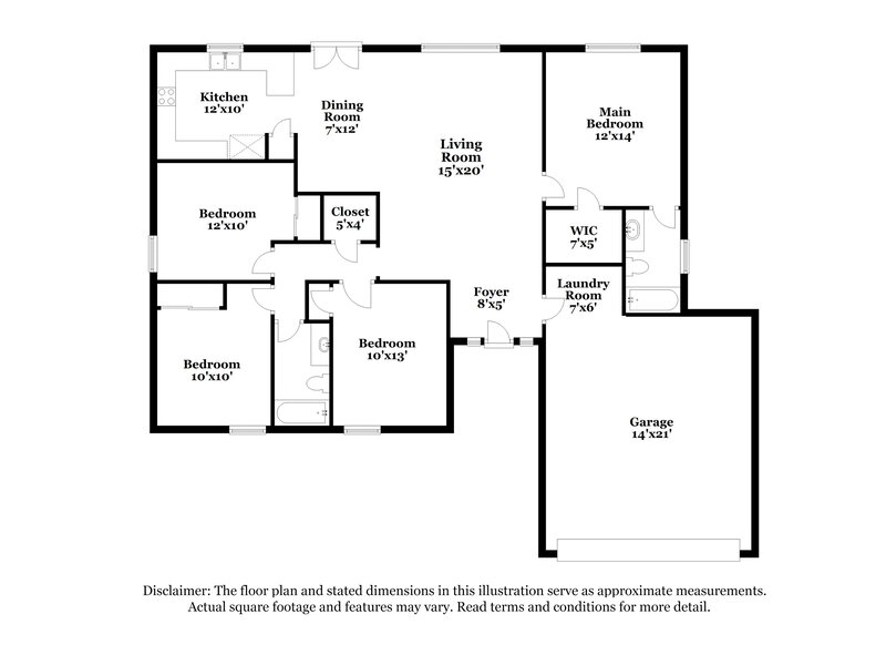 2,410/Mo, 515 W Montoya Ln Phoenix, AZ 85027 Floor Plan View