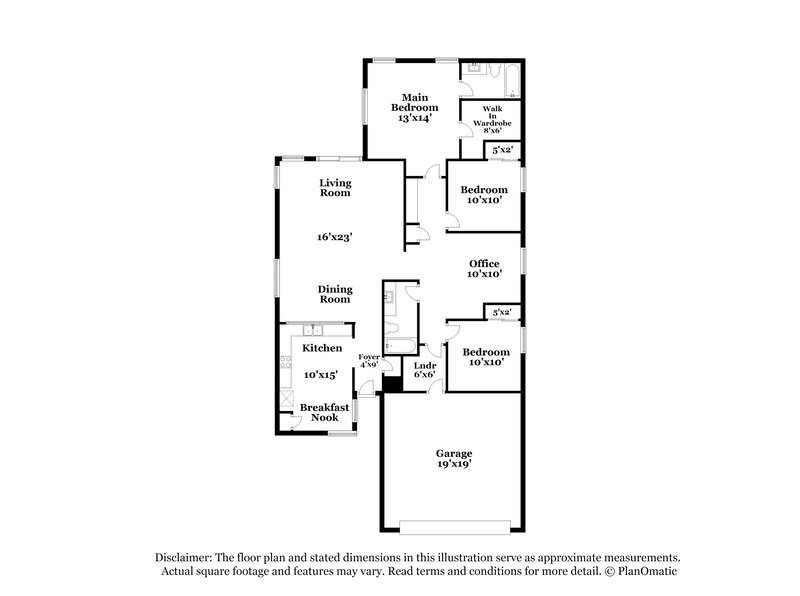 1,985/Mo, 16408 N Naegel Dr Surprise, AZ 85374 Floor Plan View
