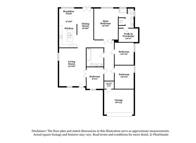 2,435/Mo, 13661 N 79th Ln Peoria, AZ 85381 Floor Plan View