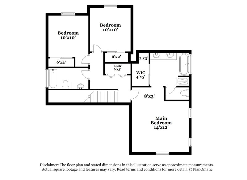1,965/Mo, 5416 W Fulton St Phoenix, AZ 85043 Floor Plan View 2