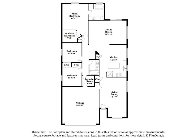 1,860/Mo, 13053 W Redfield Rd El Mirage, AZ 85335 Floor Plan View