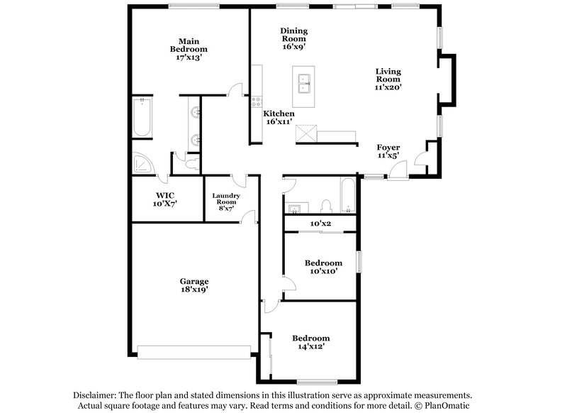 2,220/Mo, 10334 E Idaho Ave Mesa, AZ 85209 Floor Plan View