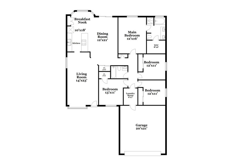 2,465/Mo, 10249 W Orange Dr Glendale, AZ 85307 Floor Plan View