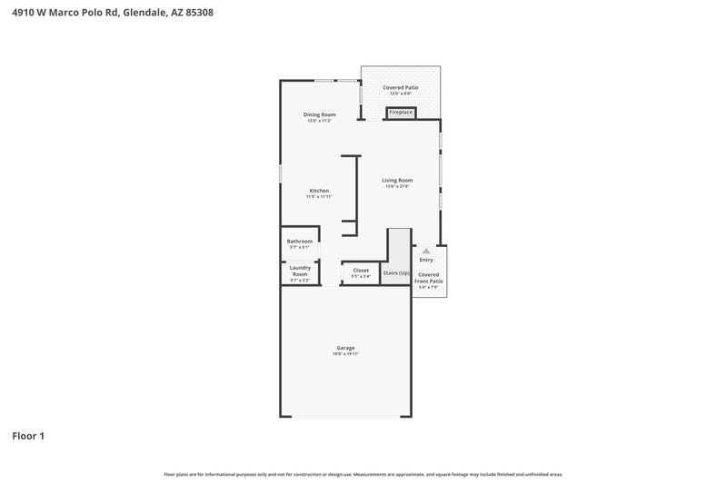 2,385/Mo, 4910 W Marco Polo Rd Glendale, AZ 85308 Floor Plan View
