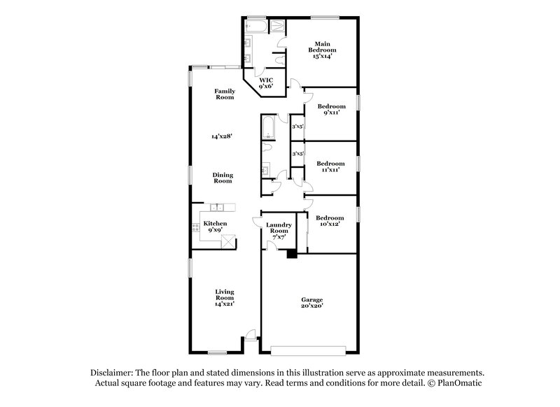 2,360/Mo, 7016 W Alta Vista Rd Laveen, AZ 85339 Floor Plan View