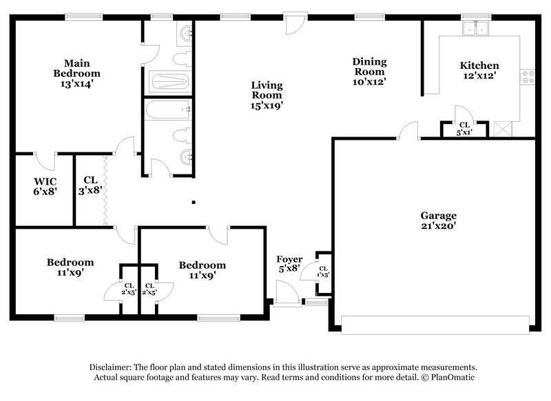 1,925/Mo, 8155 E Evergreen St Mesa, AZ 85207 Floorplan View