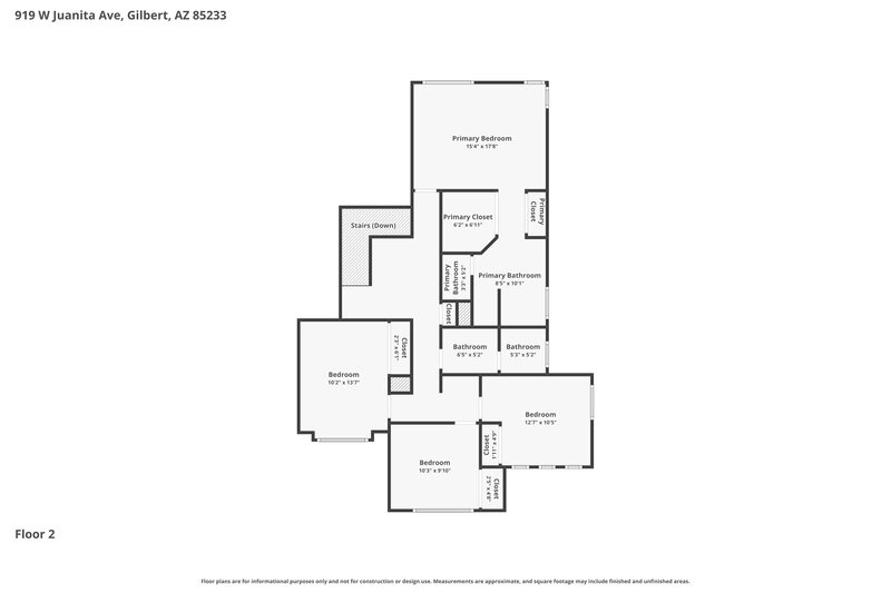 3,230/Mo, 919 W Juanita Ave Gilbert, AZ 85233 Floor Plan View 2
