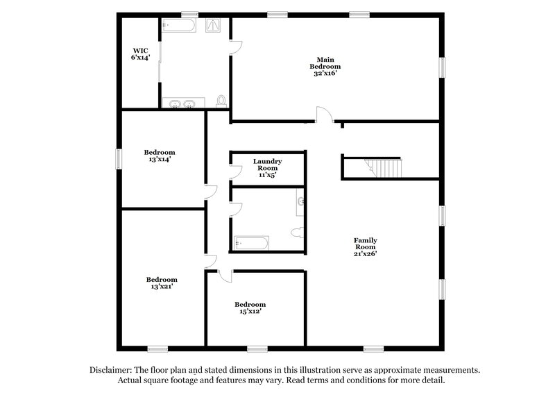 2,960/Mo, 9427 W Monte Vista Rd Phoenix, AZ 85037 Floor Plan View