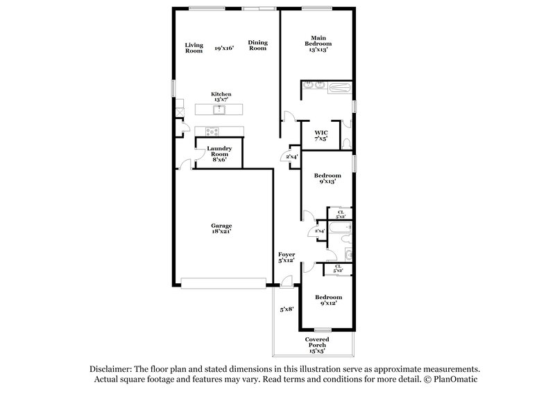 1,890/Mo, 11008 W Parkway Dr Tolleson, AZ 85353 Floor Plan View