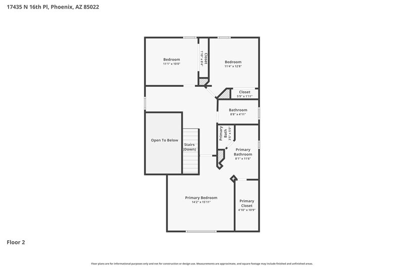 2,280/Mo, 17435 N 16th Pl Phoenix, AZ 85022 Floor Plan View 2