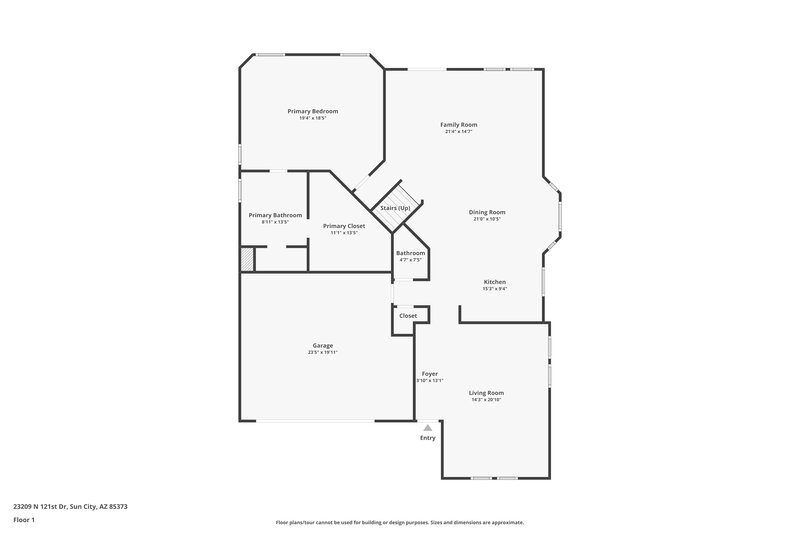2,395/Mo, 23209 N 121st Dr Sun City, AZ 85373 Floor Plan View 2