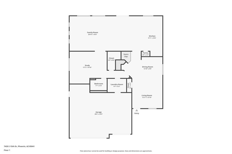 2,515/Mo, 7420 S 15th Dr Phoenix, AZ 85041 Floor Plan View