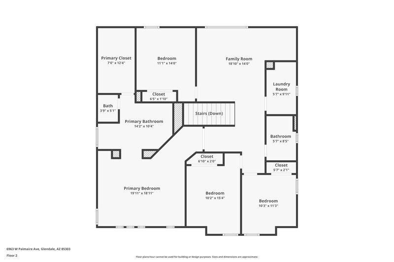 2,185/Mo, 6963 W Palmaire Ave Glendale, AZ 85303 Floor Plan View 2