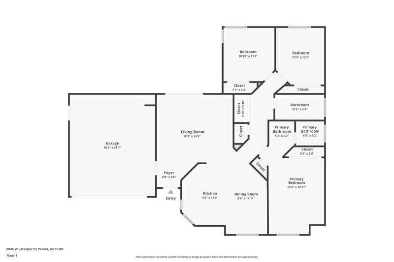 2,085/Mo, 8045 W Larkspur Dr Peoria, AZ 85381 Floor Plan View
