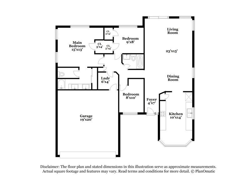 2,195/Mo, 8556 W Ocotillo Rd Glendale, AZ 85305 Floor Plan View