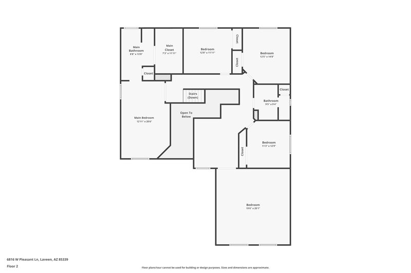 2,550/Mo, 6816 W Pleasant Ln Laveen, AZ 85339 Floor Plan View 2