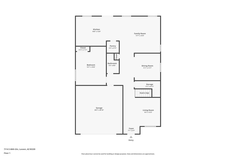 2,995/Mo, 7114 S 68th Gln Laveen, AZ 85339 Floor Plan View