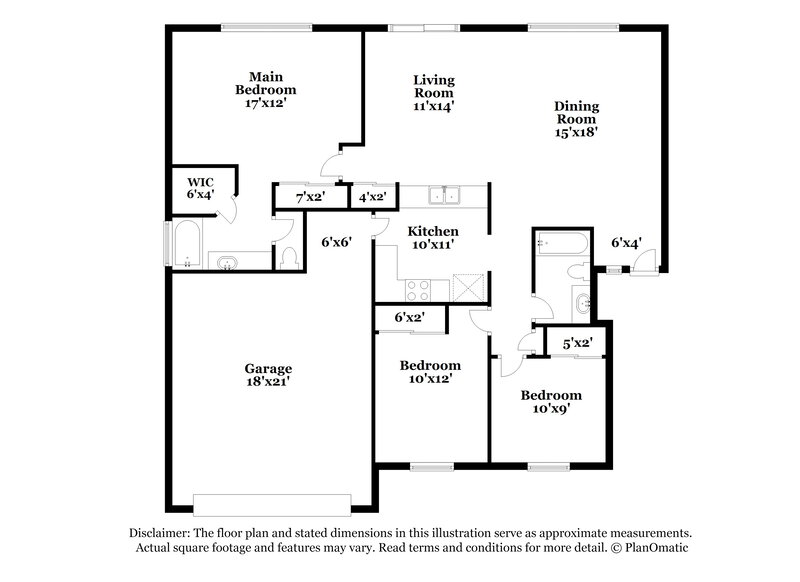 2,125/Mo, 9015 W Roanoke Ave Phoenix, AZ 85037 Floorplan View