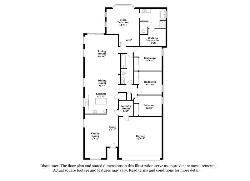 1,935/Mo, 45734 W Dirk St Maricopa, AZ 85139 Floor Plan View