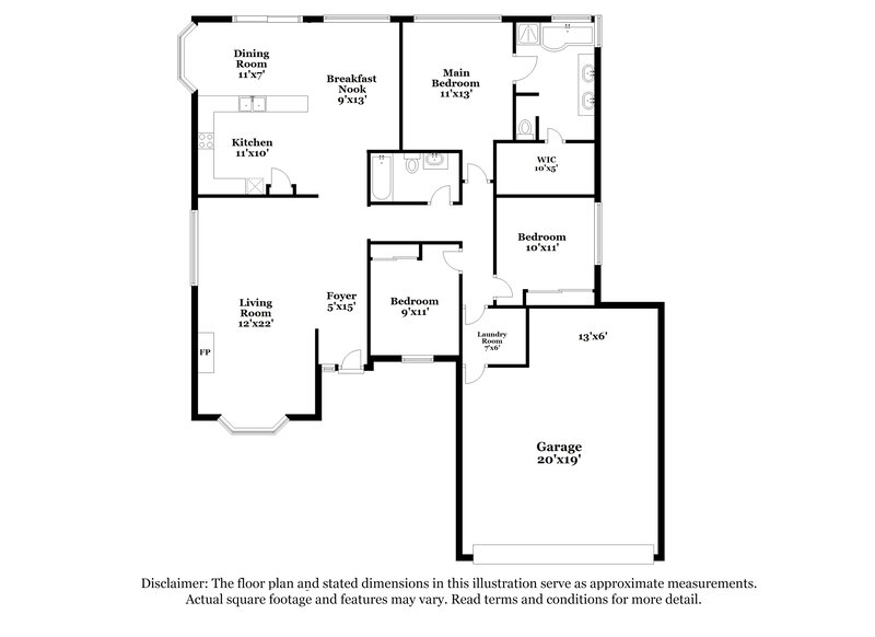 2,460/Mo, 1101 N Owl Dr Gilbert, AZ 85234 Floor Plan View