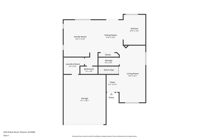 2,255/Mo, 2534 W Blue Sky Dr Phoenix, AZ 85085 Floor Plan View