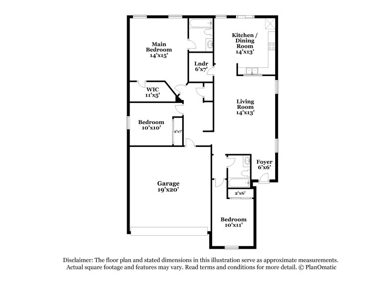 2,150/Mo, 1006 S Clancy Cir Mesa, AZ 85208 Floor Plan View