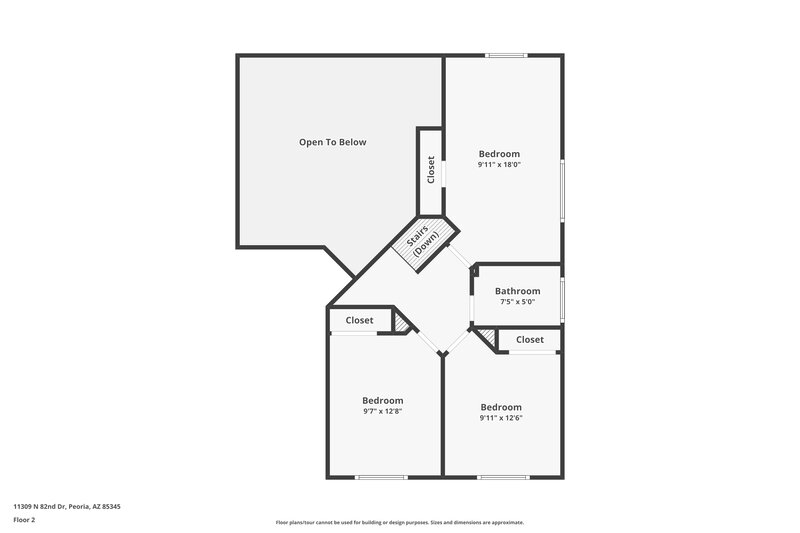1,865/Mo, 11309 N 82nd Dr Peoria, AZ 85345 Floor Plan View 2