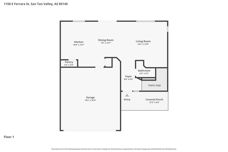 1,895/Mo, 1150 E Ferrara St San Tan Valley, AZ 85140 Floor Plan View