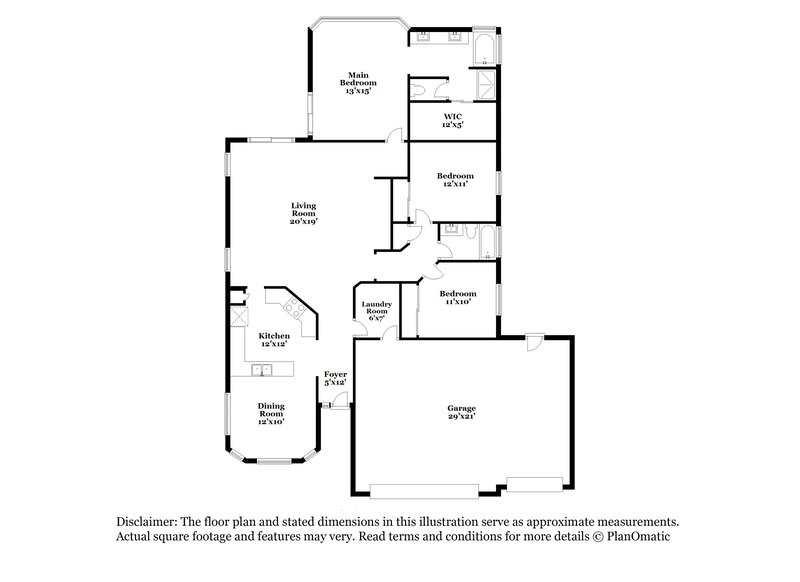 2,270/Mo, 7313 W Ellis St Laveen, AZ 85339 Floor Plan View